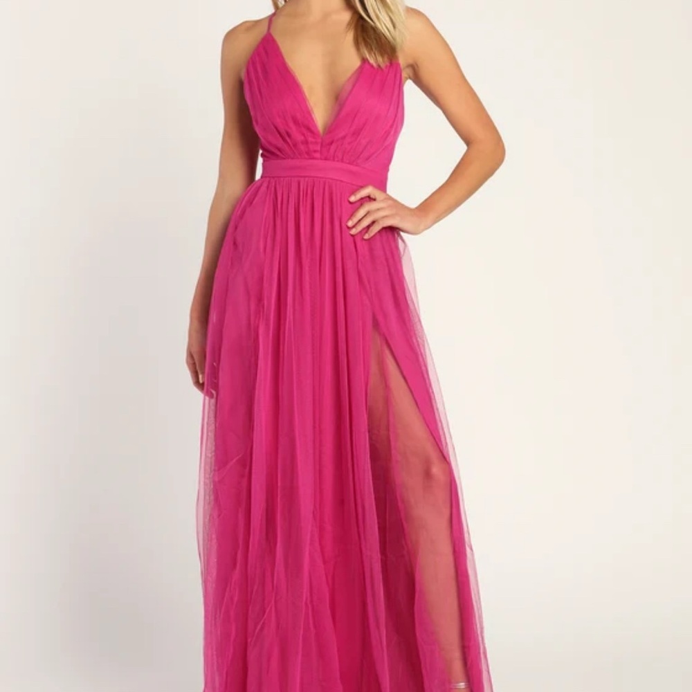Elegant Pink Evening Gown